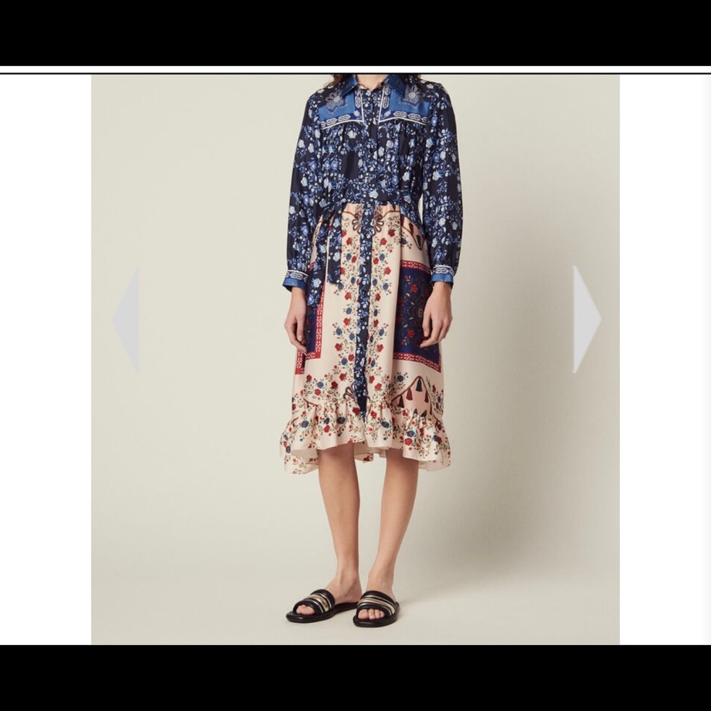 Sandra Silk Flowery Dress